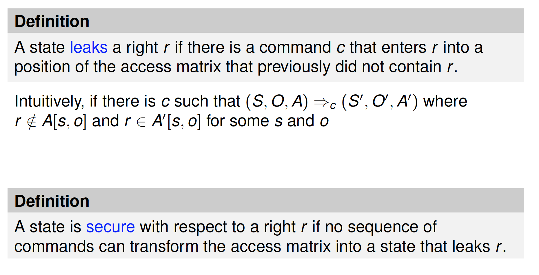 What is a secure system